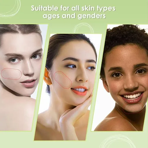 Vista 4 de AUSLKA Parches de imperfecciones – 44 tiras, puntos hidrocoloides – parche de manchas grandes – calcomanías de manchas – brotes de zit – adecuado