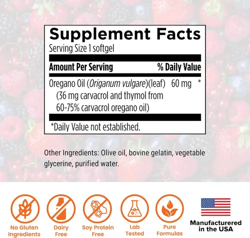 Vista 3 de Paquete de hierbas de Dr. Rajsree, aceite de orégano, 60 cápsulas blandas, alicidina, 60 cápsulas blandas y berberina Pro, 90 cápsulas