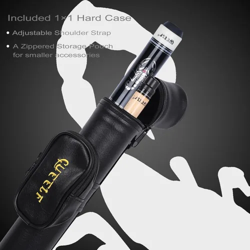 Vista 6 de Scorpion Taco de Billar de 58 pulgadas de Arce Canadiense Taco de Billar con Envoltura de Cuero de Baja Deflexión Tacos Profesionales Tacos