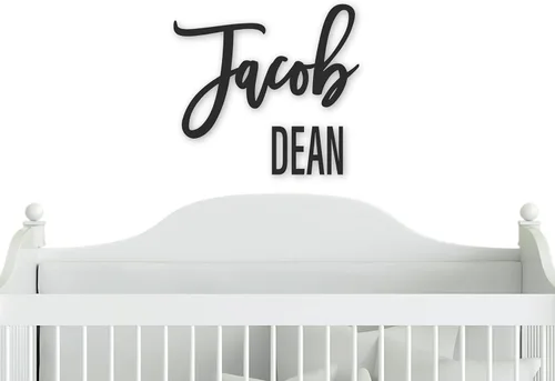 Letrero de Madera Personalizado con Nombre Recortado, Letreros de Guardería para Bebé - Decoración de Nombre Personalizada, Recorte de Madera o