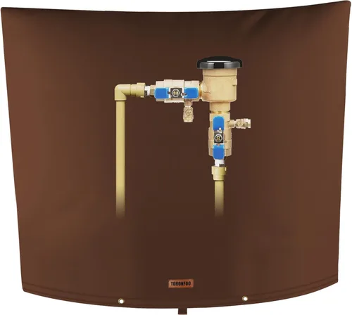 Vista 33 de Cubierta aislante de tubería para prevención de reflujo (5 °F) – Bolsa aislada para válvula de aspersor de riego – Cubierta de bomba de pozo de agua