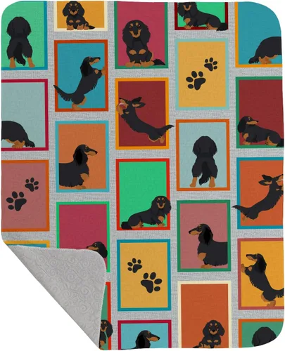 Vista 49 de Caroline's Treasures MLM1128LQB - Manta acolchada de Lots of Airedale Terrier de 50 x 60 pulgadas, con patrón de ilustraciones para cama, sofá