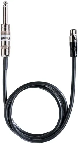 Shure WA302 Cable de instrumento de 2 ', mini conector de 4 pines (TA4F) a conector de 1/4"