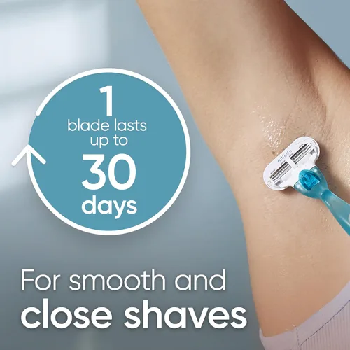 Vista 10 de Gillette Venus Mango de afeitar Smooth para mujer + 6 recambios con mango de gel de agarre suave