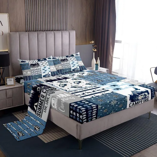 Vista 37 de Sábanas de cama de la Torre Eiffel de París para decoración de dormitorio de París, juego de sábanas retro francesa Citysapce con pintura al óleo