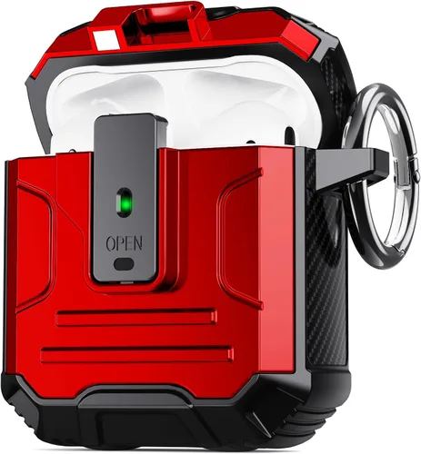 Vista 28 de DASFOND Armor - Funda rígida para auriculares Airpods Pro, grado militar, protección completa, a prueba de golpes, soporte de carga inalámbrica