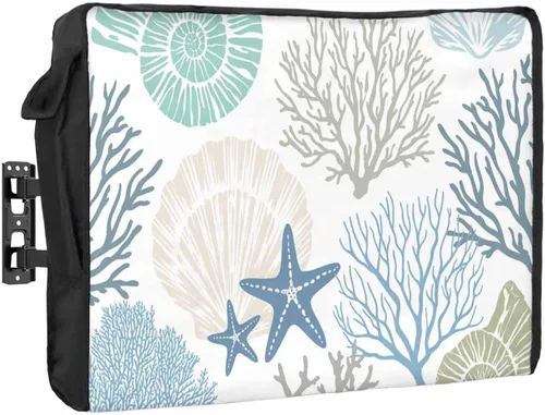 Vista 12 de Cubierta de TV para exteriores con bandera americana de 40 a 43 pulgadas resistente a la intemperie e impermeable, carcasa de TV para exteriores