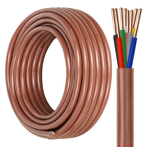 Vista 32 de Cable de termostato – 18/2 10 pies de cobre sólido 18AWG 2 conductores cable de circuito de alimentación para equipos de calefacción y aire