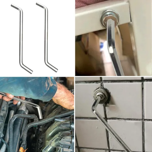 Vista 6 de 2 llaves de eliminación de basura, herramienta Allen de eliminación de basura, compatible con InSinkErator eliminación de basura para desatascar