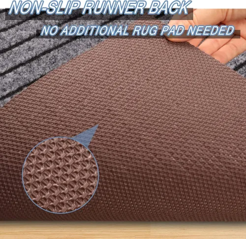 Vista 3 de FREADEM Alfombras de pasillo de 2' x 2' para interior/exterior, alfombras de área con respaldo de goma antideslizante para pasillo, balcón, garaje