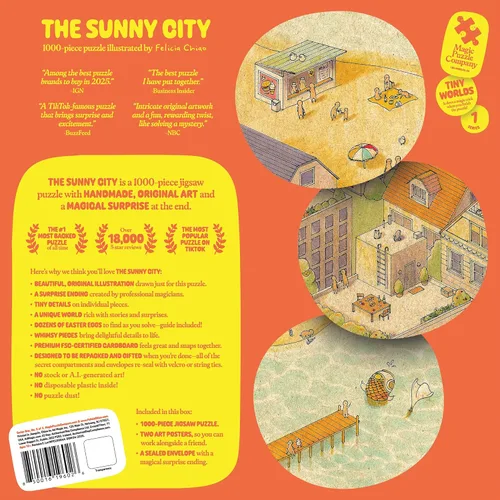Vista 2 de The Sunny City • Rompecabezas de 1000 piezas de The Magic Puzzle Company • Serie Uno