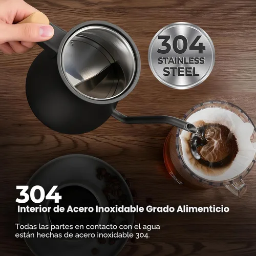 Vista 5 de Narcissus P901 - Hervidor eléctrico de cuello de cisne con función de control de temperatura de ± 1 ℉, ebullición rápida de 1200 vatios en 5