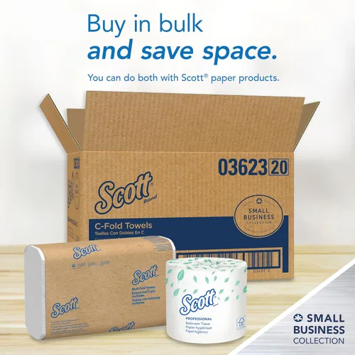 Vista 8 de Scott Professional Scott® Toallas de papel plegadas en C, a granel (03623), con Absorbency Pockets™, color blanco