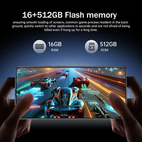 Vista 6 de Ecshock I25 Ultra 5G Unlocked Smartphone,16GB+512GB Fully Cell Phone for Android 14, 6.99" Unlocked Cell Phone, 7000mAh, 68MP+108MP Dual Camera/Dual