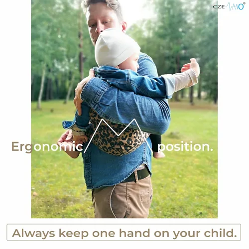 Vista 5 de Portabebés ajustable de algodón para llevar a la cadera para llevar cortos, de poner y quitar rápidamente, 10 a 45 libras (8 meses a 4 años)