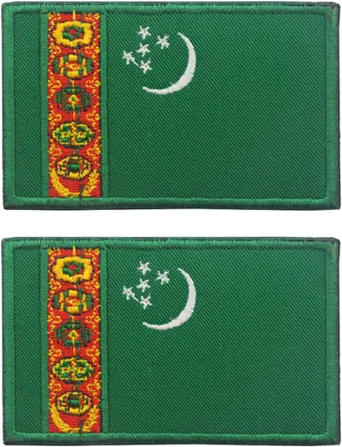 Vista 128 de 2 unidades AliPlus Parches de bandera de Afganistán bordados, parches tácticos militares de moral con gancho y bucle