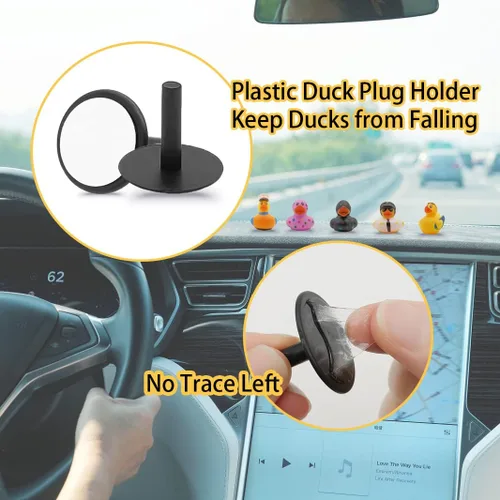 Vista 5 de 12 soportes de plástico para Jeep Duck con 15 calcomanías adhesivas de doble cara para tablero de Jeep, pato de goma no incluido