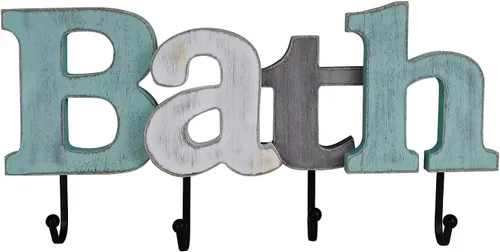 Vista 10 de Linfevisi Letrero de madera para colgar en bloque con letras en bloque de madera, decoración de pared de café, decoración de pared, decoración