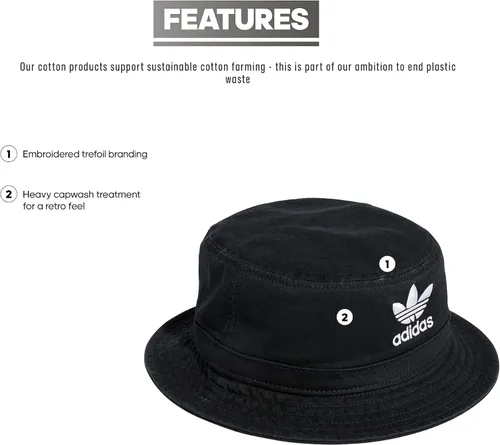 Vista 3 de adidas Originals - Gorro estilo pescador lavado