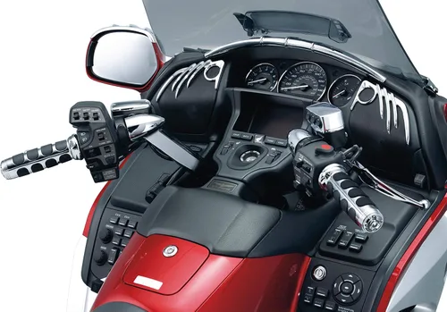 Vista 4 de Kuryakyn 6180 Empuñaduras de manillar ISO Premium para acelerador y embrague: 1975-2017 Honda Gold Wing Motorcycles, cromado, 1 par