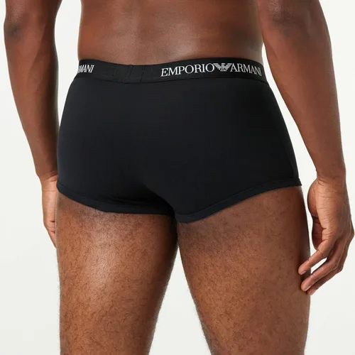 Vista 2 de Emporio Armani Troncos de algodón, paquete de 3 Negro/Blanco/Rojo