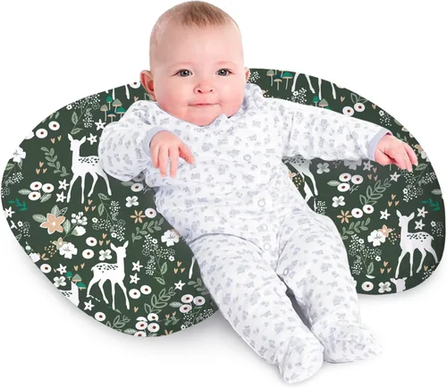 Vista 17 de Little Grape Land - Almohada de lactancia para bebés, de apoyo, alimentación con biberón, tiempo boca abajo, con funda lavable a máquina y relleno
