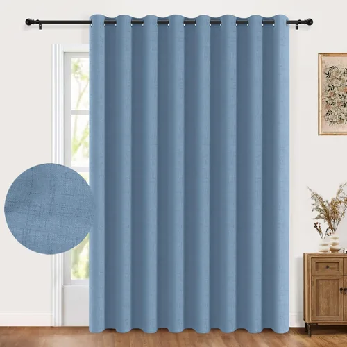 Vista 27 de Cortinas 100% Blackout Shield para puerta corredera, cortinas extra anchas de 63 pulgadas de largo, cortinas con ojales para puerta de patio