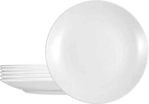Vista 11 de Seltmann Weiden Meran - Vajilla comercial, platillo de café y té de porcelana, color blanco, 6.4 pulgadas, juego de 6