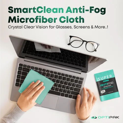 Vista 7 de Paño de limpieza de microfibra antivaho para lentes, paño de limpieza de lentes de microfibra envuelto individualmente para lentes, lentes