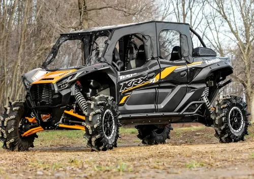 Vista 3 de SuperATV Barras Nerf resistentes compatibles con Kawasaki Teryx KRX 4 1000 2023+ Fabricadas con tubo de acero de 1.75 pulgadas de diámetro