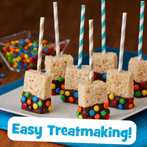 Vista 7 de Rice Krispies Treats Hoja de golosinas de malvavisco, aperitivos para niños, proyecto de horneado, original, bolsa de 32 onzas (1 hoja)
