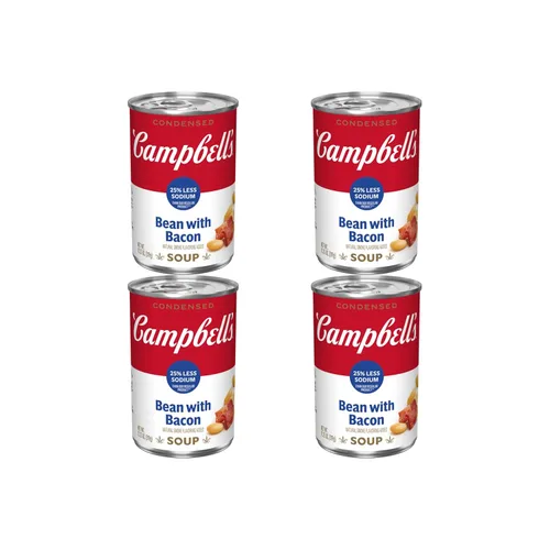 Vista 13 de Campbell's - Sopa condensada de frijol con tocino, sabor natural ahumado añadido, lata de 11.25 oz