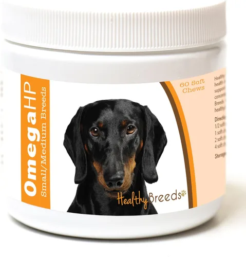Vista 187 de Healthy Breeds Affenpinscher Omega HP - Masticables suaves para piel y pelaje, 60