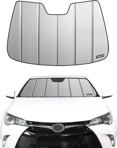 Vista 7 de Pigenius Parasol de parabrisas para Toyota Camry 2015-2017, reversible plateado/negro