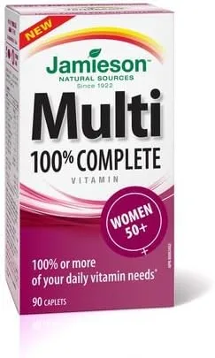 Jamieson Multivitamínico 100% completo para mujeres mayores de 50 años, 90 cápsulas