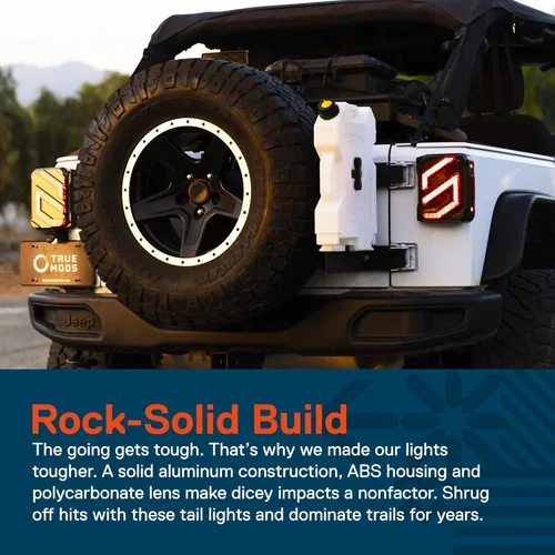 Vista 3 de TRUE MODS Luces Traseras LED Compatibles con 2007-2018 Jeep Wrangler JK JKU [DOT] [Fumado Oscuro] [Señal de Giro y Marcha Atrás] Z