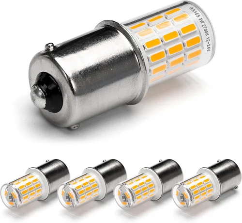 Vista 9 de Ziomitus BA15D - Bombillas LED de 12 Voltios para Interior de RV Caravana, 1076 1142 1176 S8 3W 2700K Blanco Cálido, Base Bayoneta DC de Doble