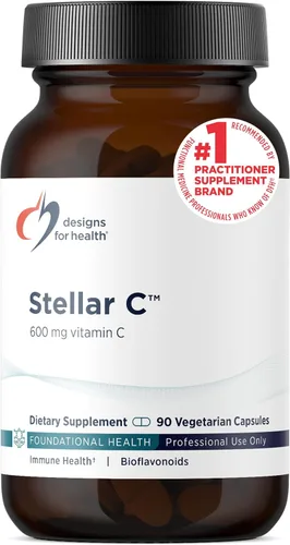 Designs for Health Suplementos de vitamina C + quercetina Stellar, 90
