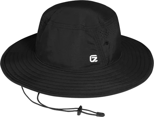 Vista 11 de GADIEMKENSD Sombrero de cubo UPF 50+, transpirable y de secado rápido, correa resistente al viento, unisex para actividades al aire libre Gris