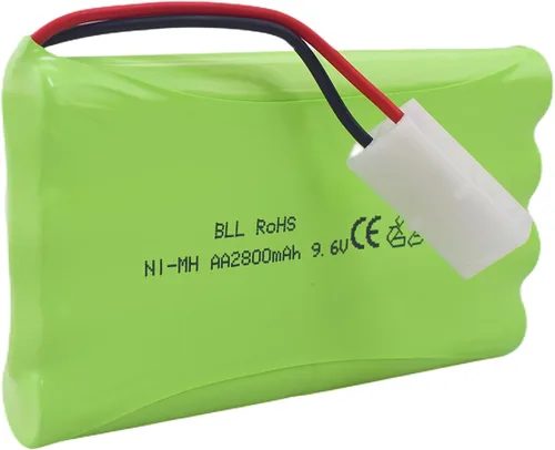 Vista 7 de 2 pilas recargables AA de 9.6 V 2800 mAh con enchufe Tamiya y 2 cables de carga USB adecuados para autos de juguete RC, camiones, tanques, vehículos