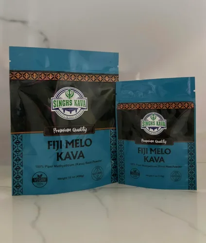Vista 4 de SINGHS Polvo de raíz de kava de Fiji noble de calidad premium (WAKA) (16 onzas (paquete de 1))