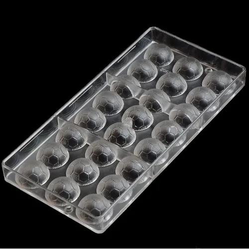 Vista 8 de Grainrain Moldes de chocolate de plástico Moldes de caramelo de fútbol Moldes de policarbonato de plástico Moldes de chocolate transparente duro DIY