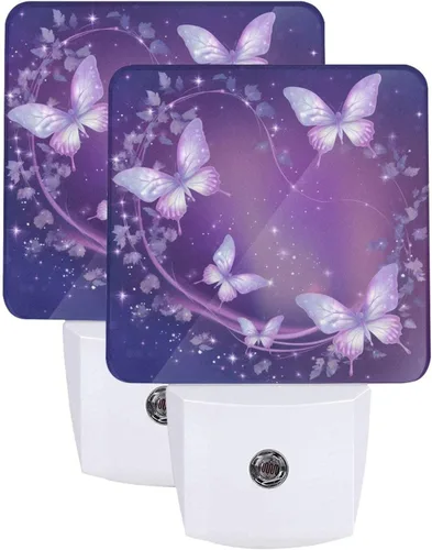 Vista 32 de 4th of July Patriotic Night Light Set of 2, USA Auto Sensor LED Dusk-to-Dawn Nightlights, Plug-in Sensor Lamp for Bedroom Bathroom Kitchen Hallway