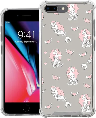 Vista 12 de CasesOnDeck - Funda compatible con Apple iPhone 8 Plus iPhone 7 Plus (5.5 pulgadas) iPhone 8 Plus, funda de poliuretano termoplástico flexible