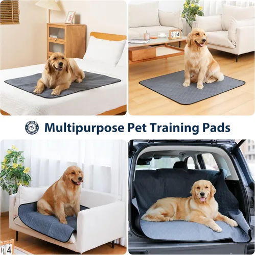 Vista 6 de Almohadillas lavables para orina de perros, 34 x 36 pulgadas, reutilizables, con absorción rápida, impermeables y reutilizables para orina de parto