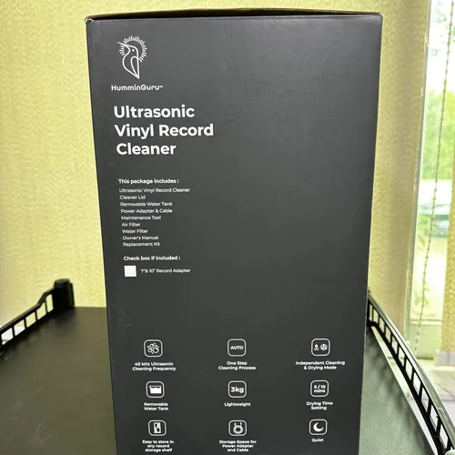Vista 11 de HumminGuru Limpiador ultrasónico de discos de vinilo, máquina de limpieza ultrasónica de discos de vinilo de 40 kHz con secado automático, kit