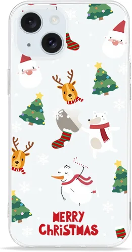 Vista 19 de LCHULLE Compatible con iPhone SE 2022/2020 Funda para iPhone 8 iPhone 7 Funda de Navidad Santa Vacaciones Diseño Transparente Claro Mujeres Hombres