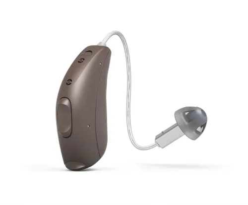 Vista 4 de Resound Sure Fit - Cúpulas para audífonos con puntas grises ahumadas, cómodas para ajuste abierto, amplificador de sonido BTE, kit PSAP invisible