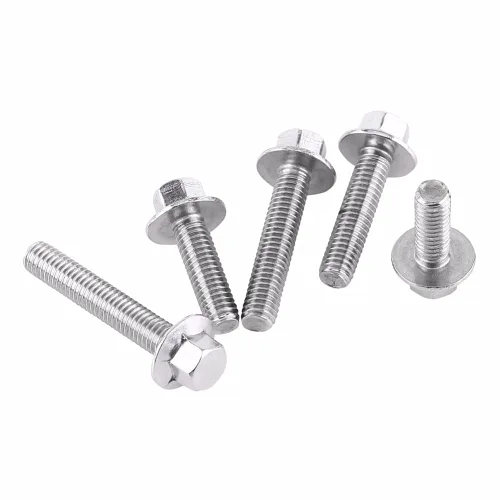 Vista 5 de Tornillos M6 Tornillos de acero inoxidable SS304 Tornillos de brida hexagonal Tapa Arandela Tornillos Cabeza Tornillos Sujetador vis tete creuse