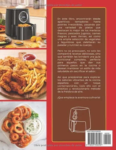 Vista 2 de Freidora de Aire Libro de Cocina Más de 170 Recetas Saludables y Deliciosas con Guía Nutricional Completa para Principiantes. Aperitivos, Mariscos